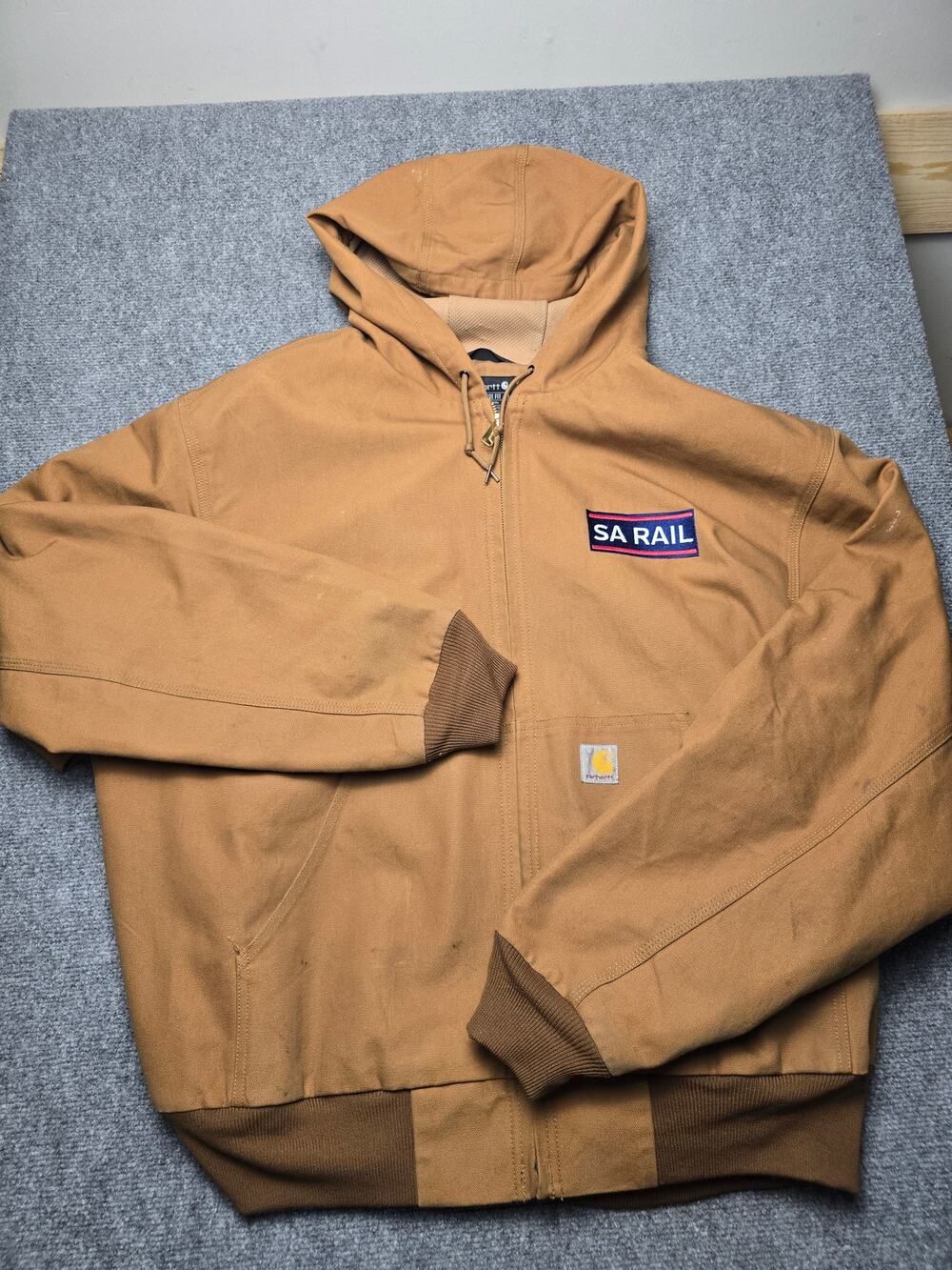 Carhartt J131 BRN Jacket Mens 2XL Brown Thermal Lined SA Rail Workwear